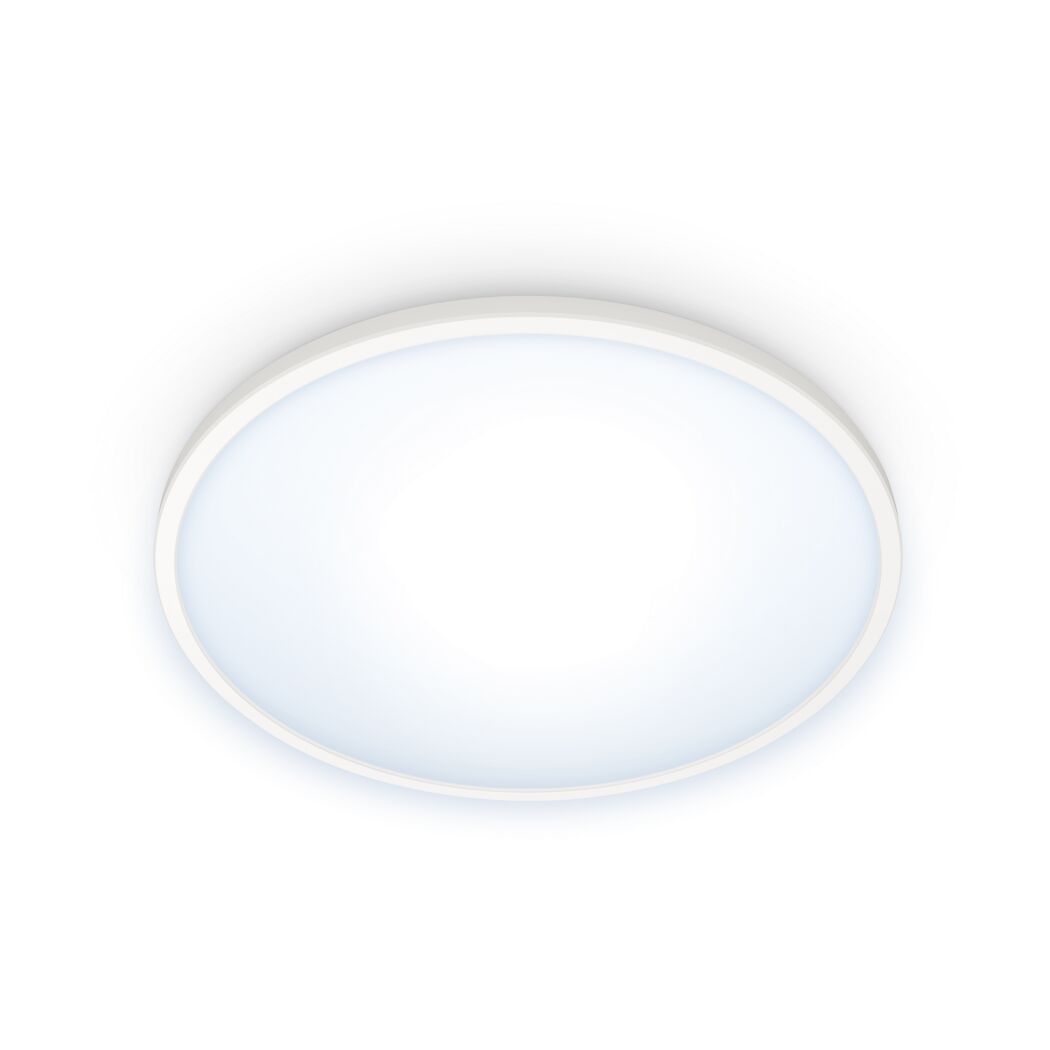 LED-Deckenleuchte 'SuperSlim' rund und weiß.
