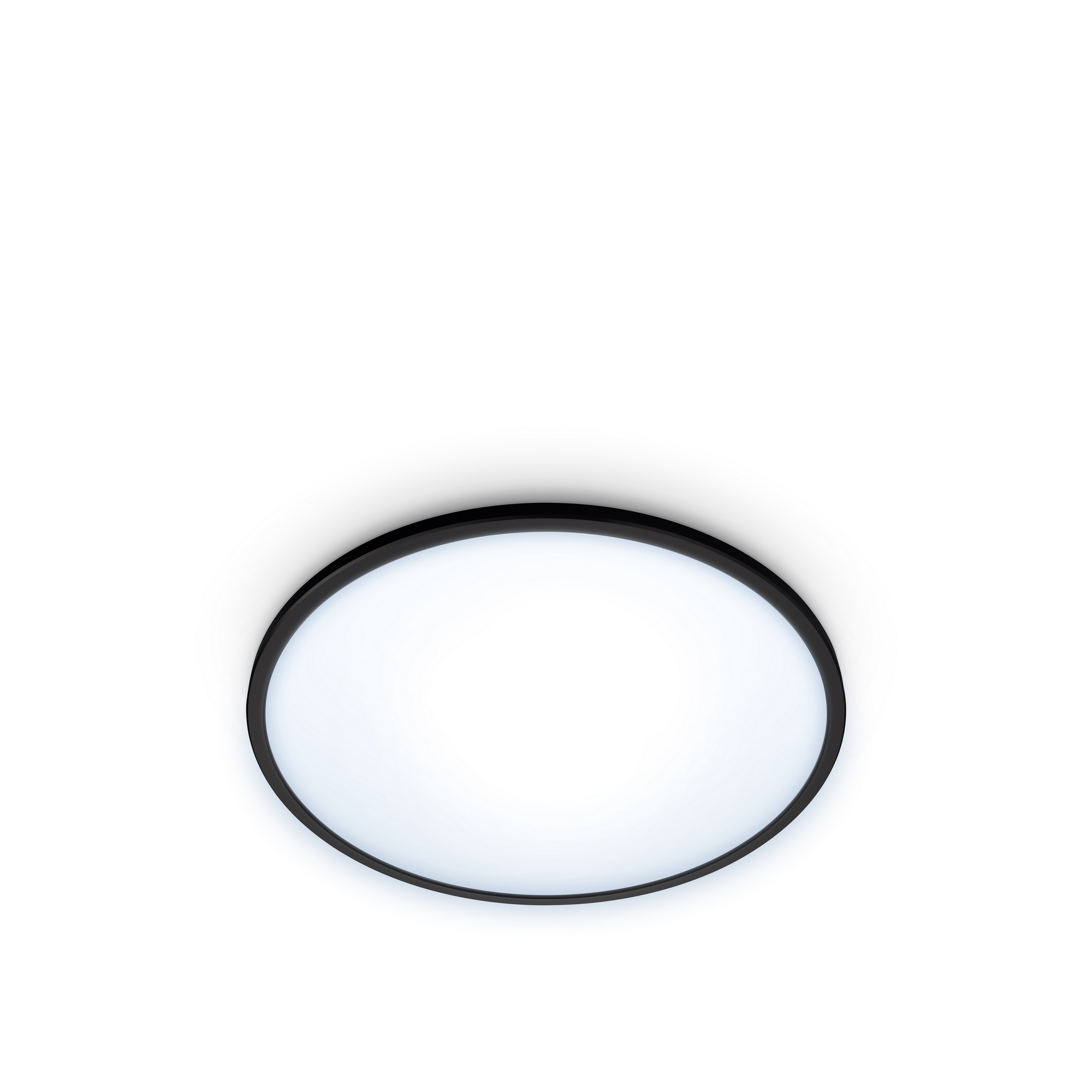 Panelleuchte 'SuperSlim' schwarz Ø 24 cm 1300 lm