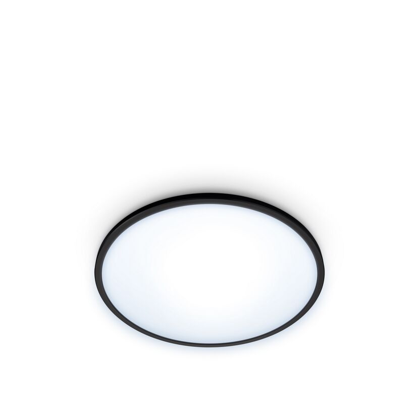 Panelleuchte 'SuperSlim' schwarz Ø 24 cm 1300 lm