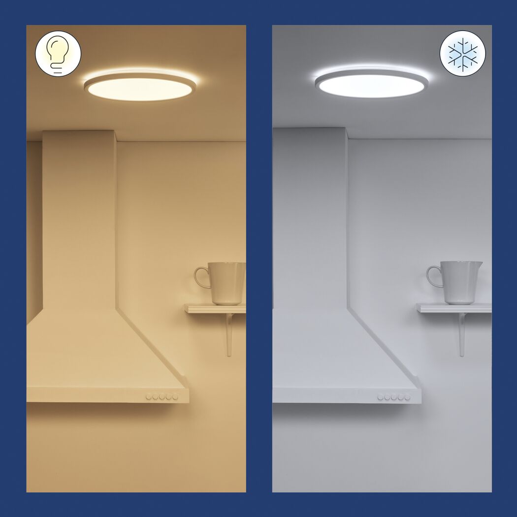 LED-Deckenleuchte SuperSlim in warmweiß und tageslichtweiß