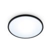 Runde LED-Deckenleuchte 'SuperSlim' mit schwarzem Rand.