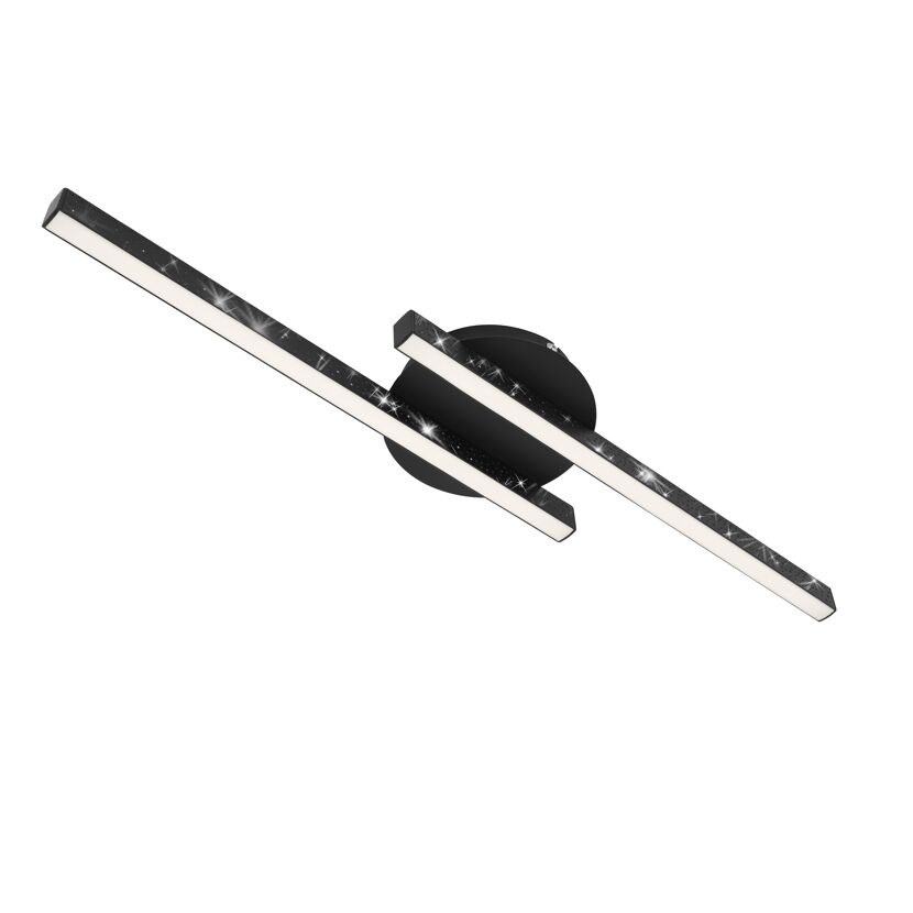 Schwarze Deckenleuchte mit Sternenhimmel-Optik
