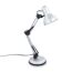 Metallene Schreibtischlampe mit rundem Fuß und verstellbarem Arm