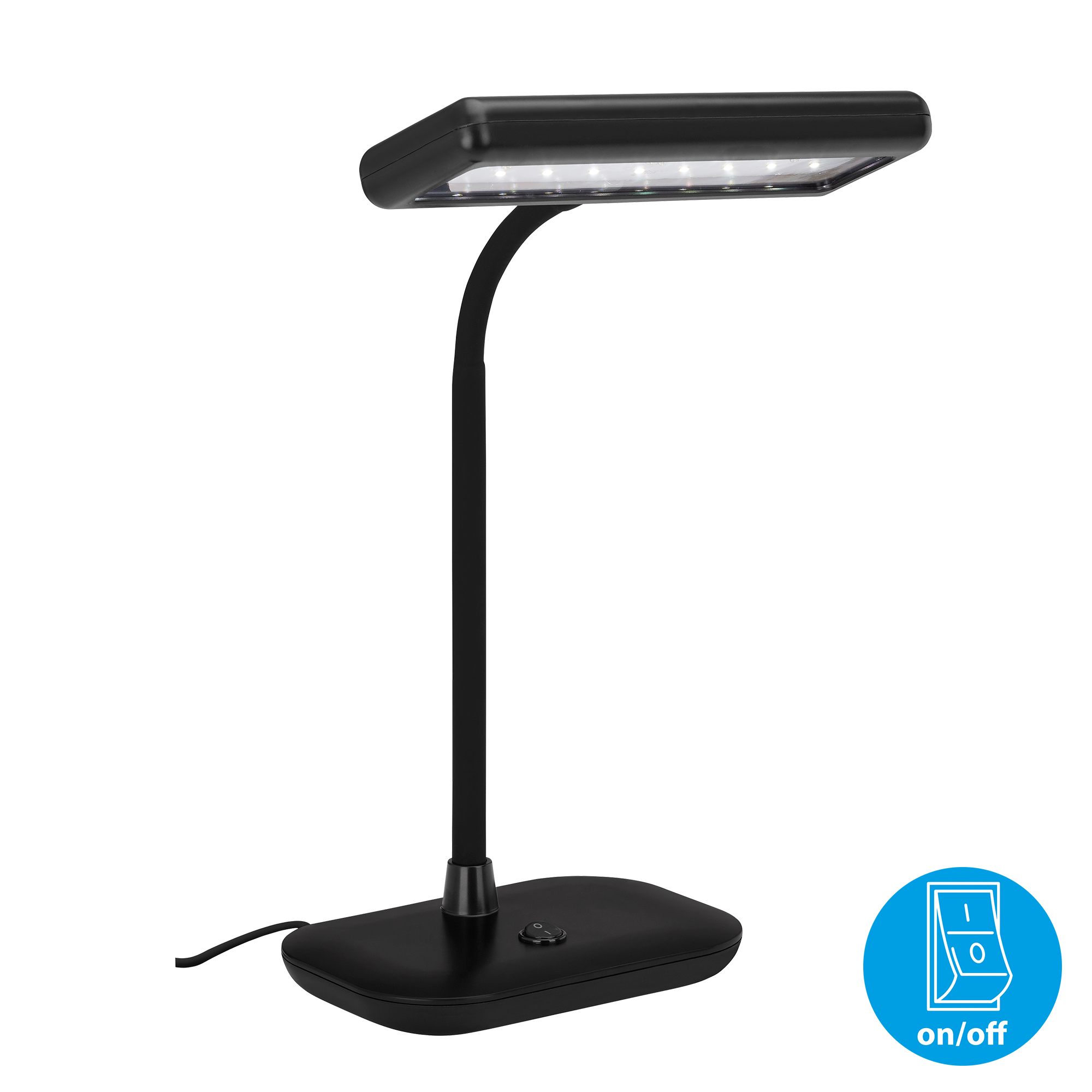 LED-Tischleuchte 'DAYLIGHT' Kunststoff schwarz 44 x 23 x 12 cm