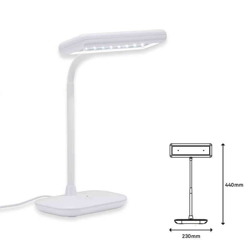 LED-Tischleuchte 'DAYLIGHT' Kunststoff weiß 44 x 23 x 12 cm