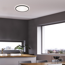 LED-Deckenleuchte Ø 29,3 cm 18 W 4000K 2400 lm flach rund schwarz