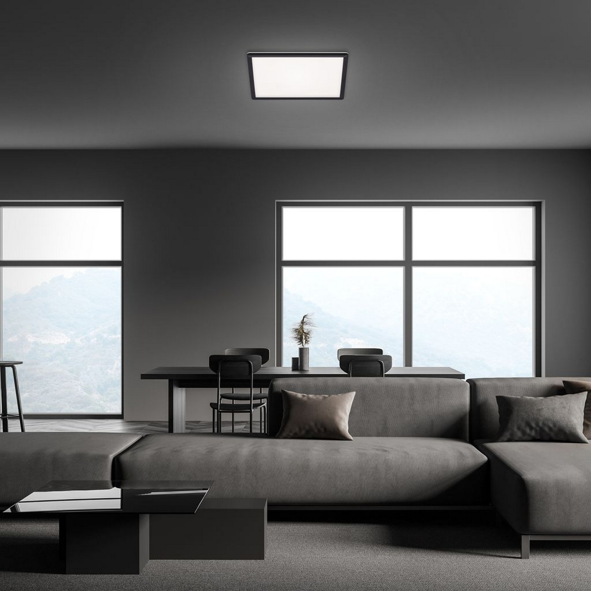 LED Panel, 29 x 29 cm, Slim, schwarz