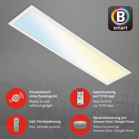 4. Bild von LED-Panel 'Piatto S' weiß 1000 x 250 x 66 mm 28 W 3000 lm WiFi