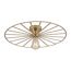 Messingfarbene Deckenleuchte mit sichtbarer Glühbirne
