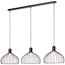 Pendelleuchte 'Blacky' schwarz 127 x 34 cm 3-flammig