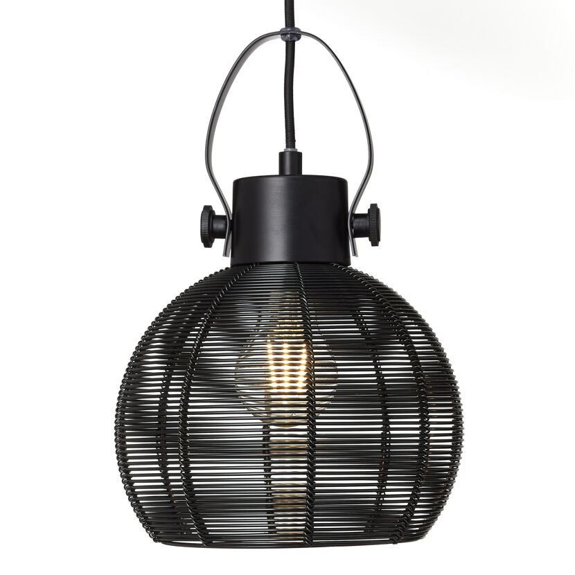 Pendelleuchte 'Sambo' schwarz Ø 20 cm