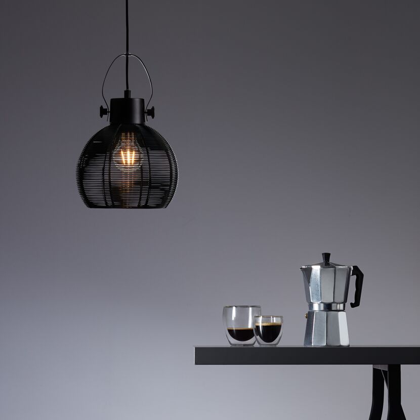 Pendelleuchte 'Sambo' schwarz Ø 20 cm