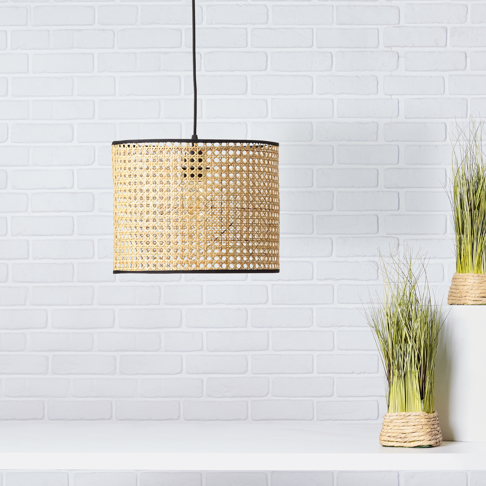 Pendelleuchte 'Wiley' Rattan Ø 30 cm