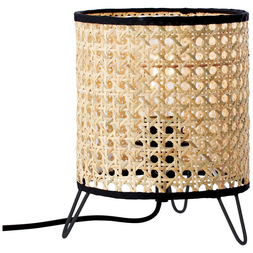 Tischleuchte 'Wiley' rattan Ø 17,5 cm