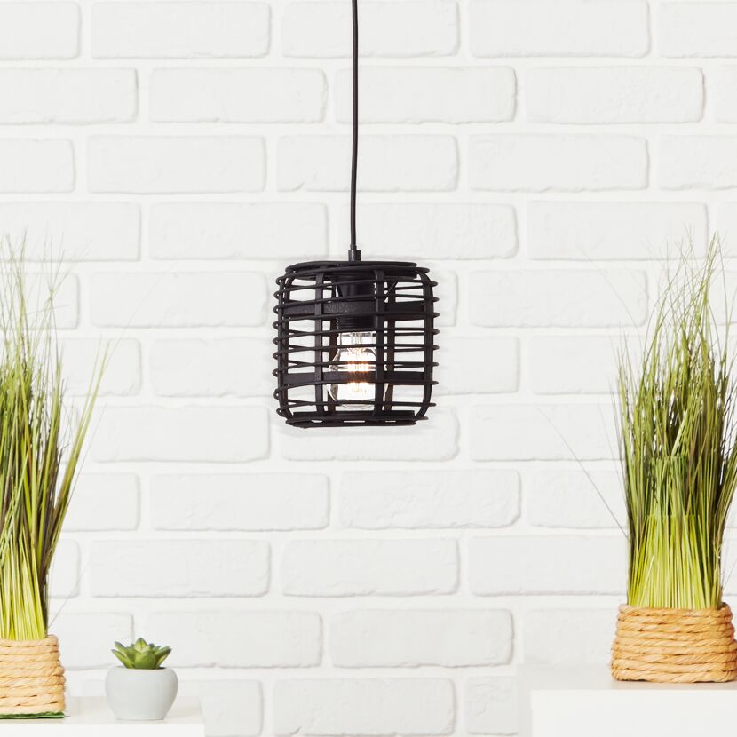 Pendelleuchte 'Crosstown' dunkelbraun Ø 16 cm