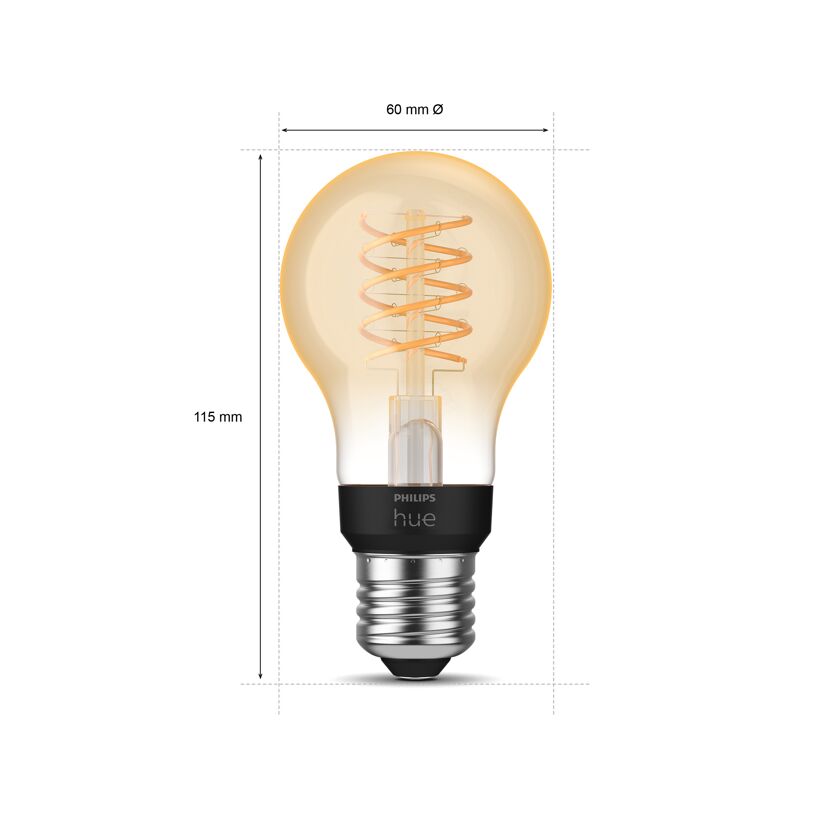 LED-Filament-Lampe 'Philips Hue White Fil A60' E27 7 W 550 lm
