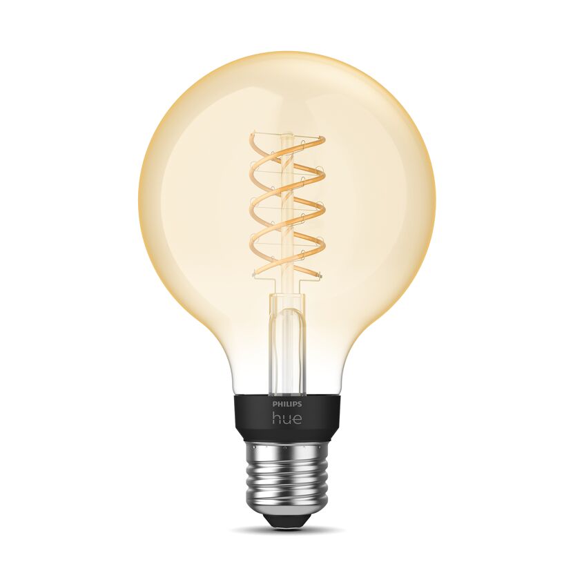 Philips Hue LED-Lampe, Globe, E27, Filament