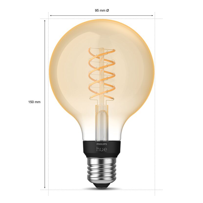 LED-Filament-Lampe 'Philips Hue White Fil G93' E27 7 W 550 lm