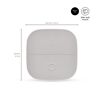 Grauer Portable Button Einzelpack mit Maßen