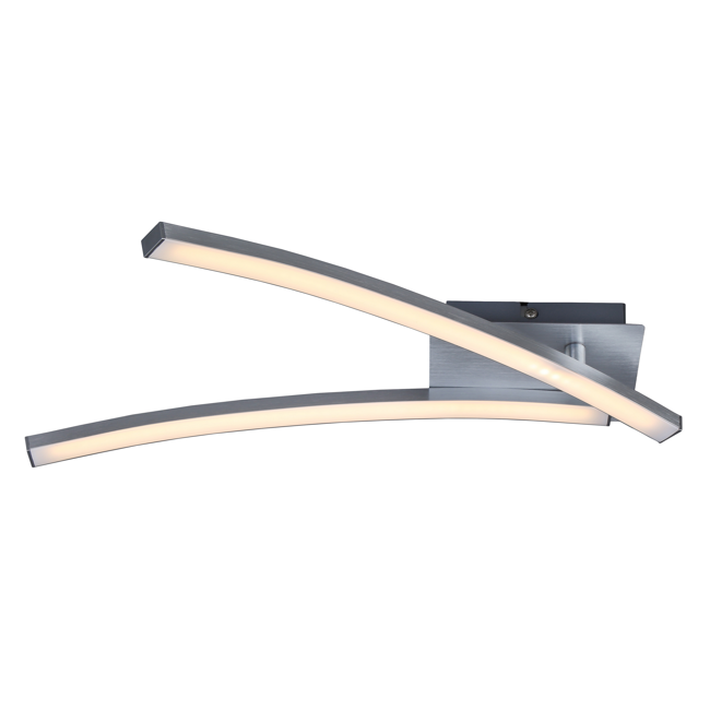 Bild von LED-Deckenleuchte 'Go' 2-flammig aluminiumfarben 12 W 960 lm 63,5 cm