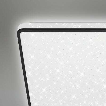 3. Bild von LED-Deckenleuchte 'Stern' 2800 lm schwarz 37 x 37 cm