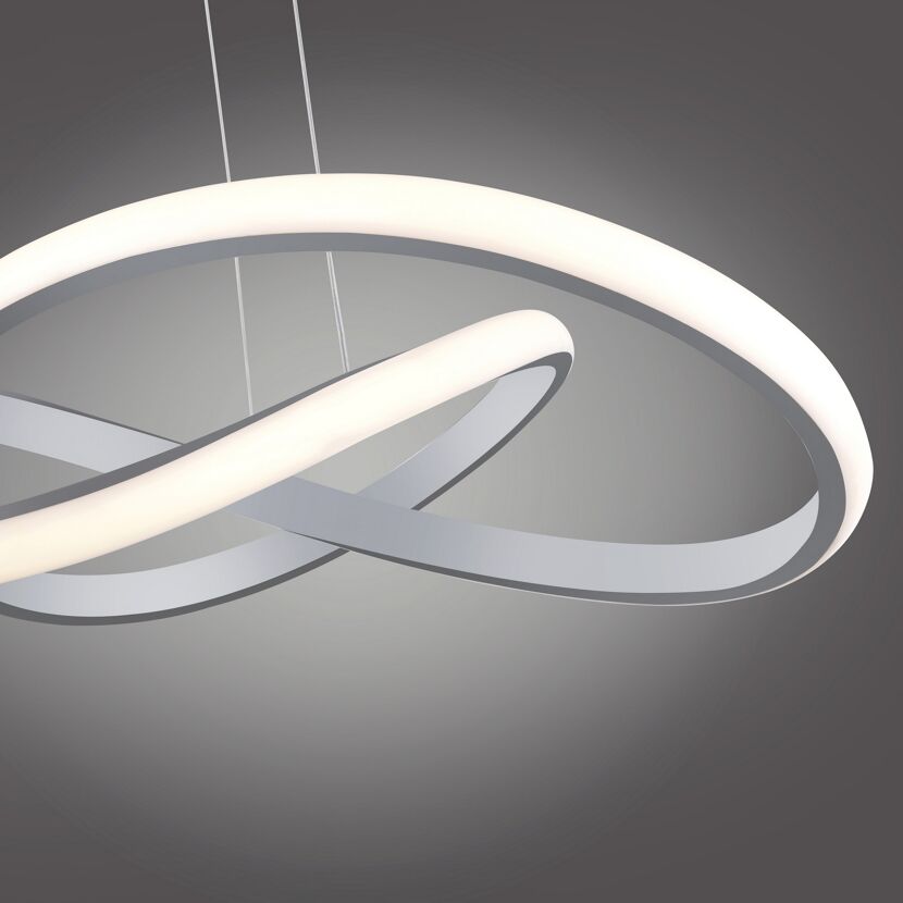LED-Pendelleuchte Maria, Acryl silber