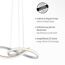 Moderne LED-Pendelleuchte Maria, Acryl, silber
