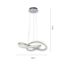LED-Pendelleuchte 'Maria' aluminiumfarben 57 x 120 x 57  cm 29,5 W