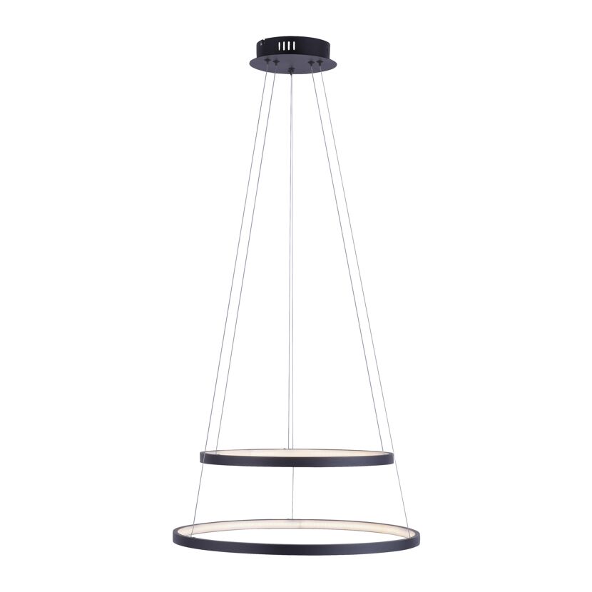LED-Pendelleuchte 'Circle' anthrazit Ø 50 x 50 cm 46 W