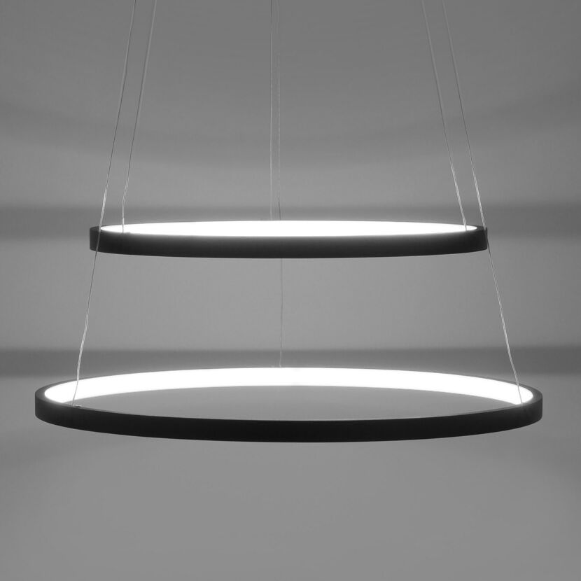LED-Pendelleuchte 'Circle' anthrazit Ø 50 x 50 cm 46 W