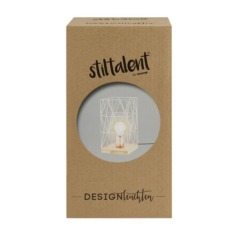 Tischleuchte Copper Cross Stiltalent in Verpackung