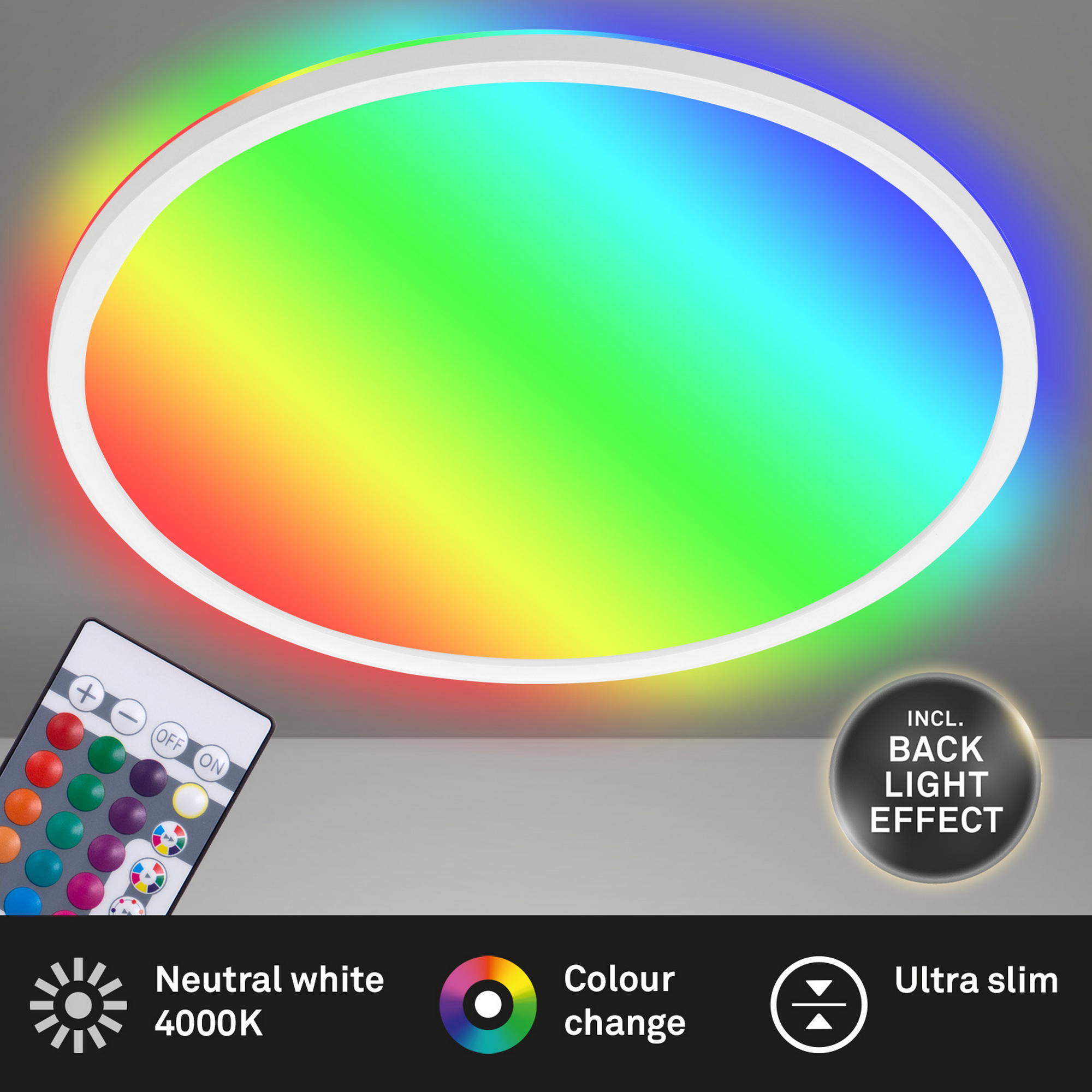 LED-Panel 'SLIM' weiß 22 W Ø 42 x 2,8 m
