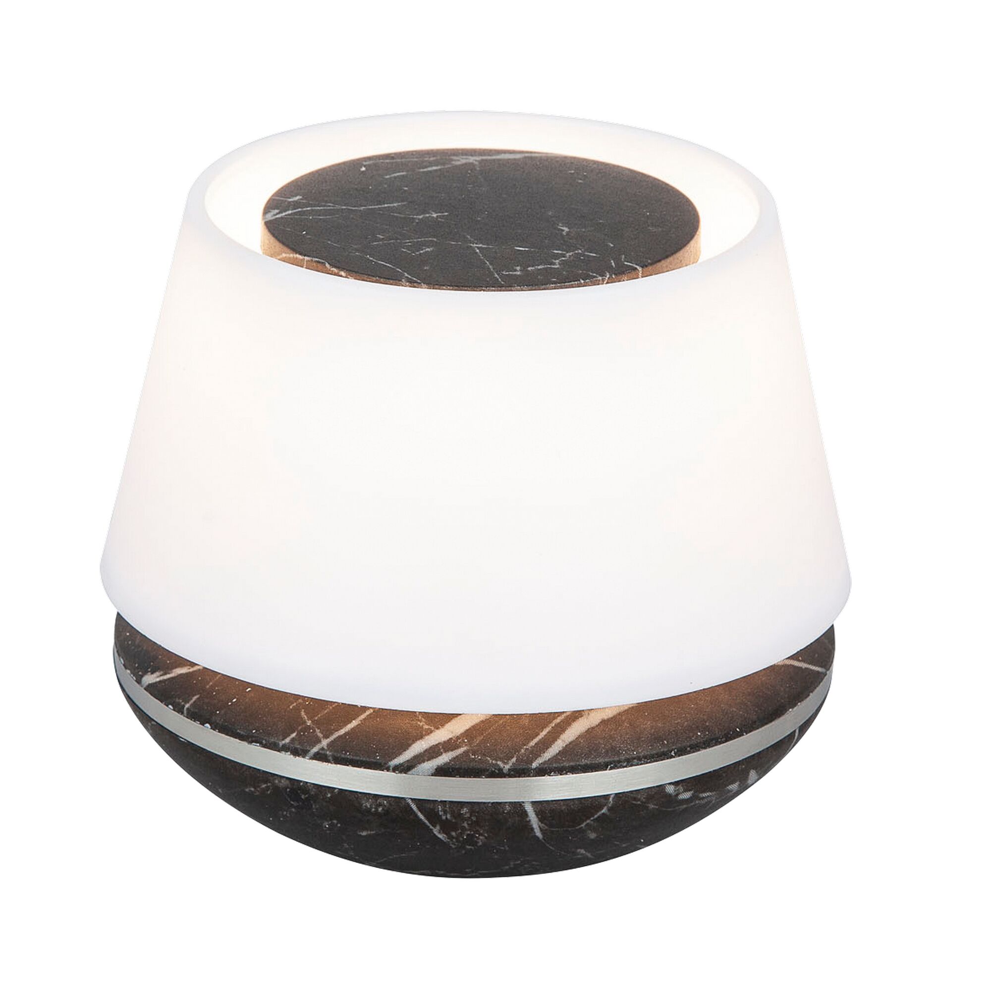 Eine USB-Tischleuchte mit Marmor-Optik.