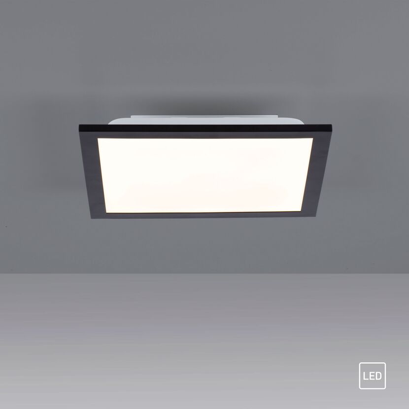 LED-Deckenleuchte 'Flat' schwarz 29,5 x 5,8 cm 485 lm