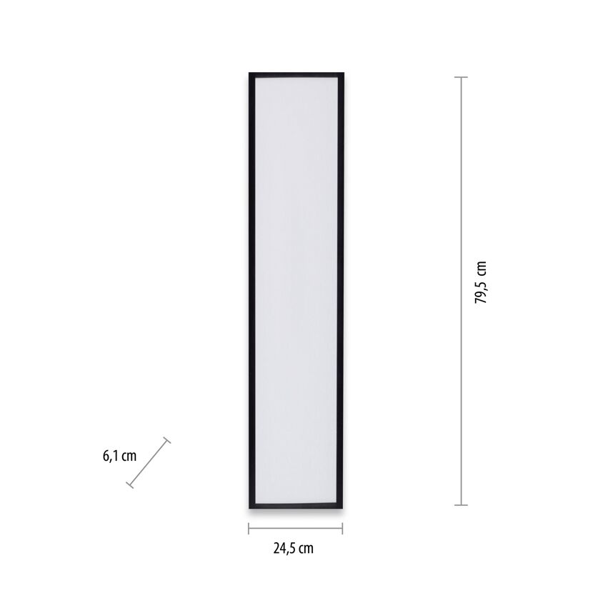LED-Deckenleuchte 'Flat' schwarz 29,5 x 6,1 cm 1080 lm