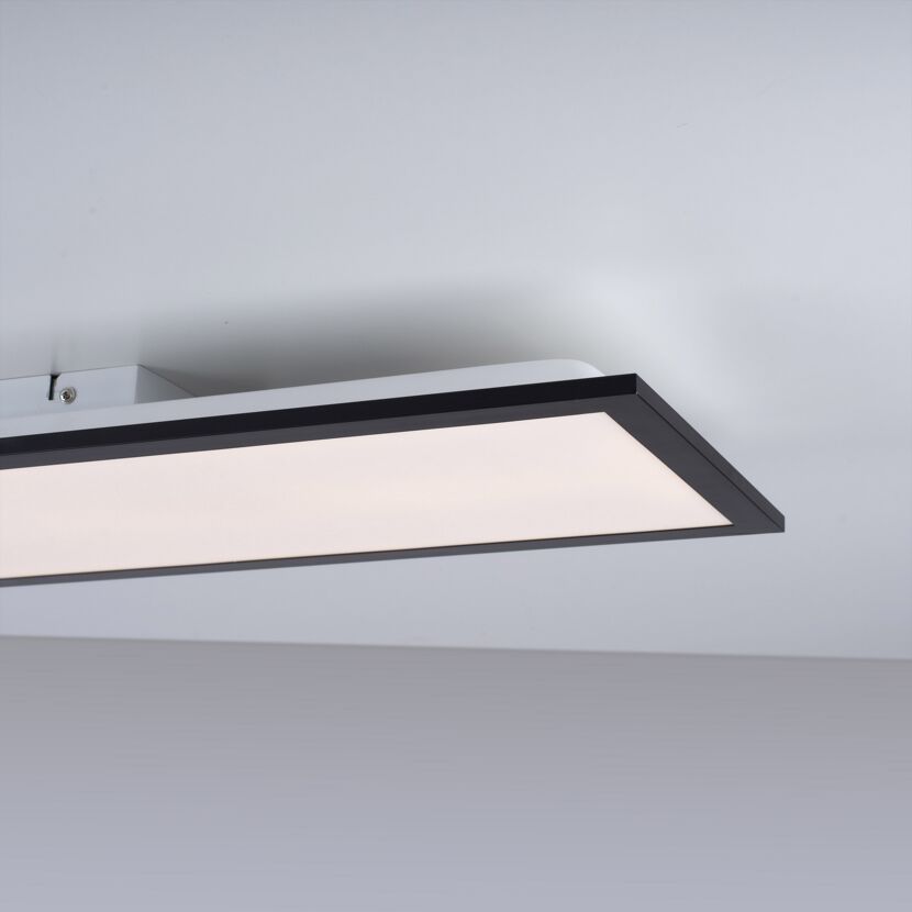 LED-Deckenleuchte 'Flat' schwarz 29,5 x 6,1 cm 1080 lm
