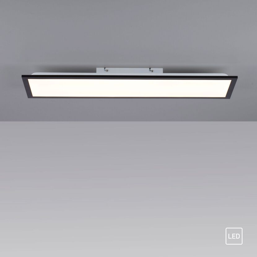 LED-Deckenleuchte 'Flat' schwarz 29,5 x 6,1 cm 1080 lm