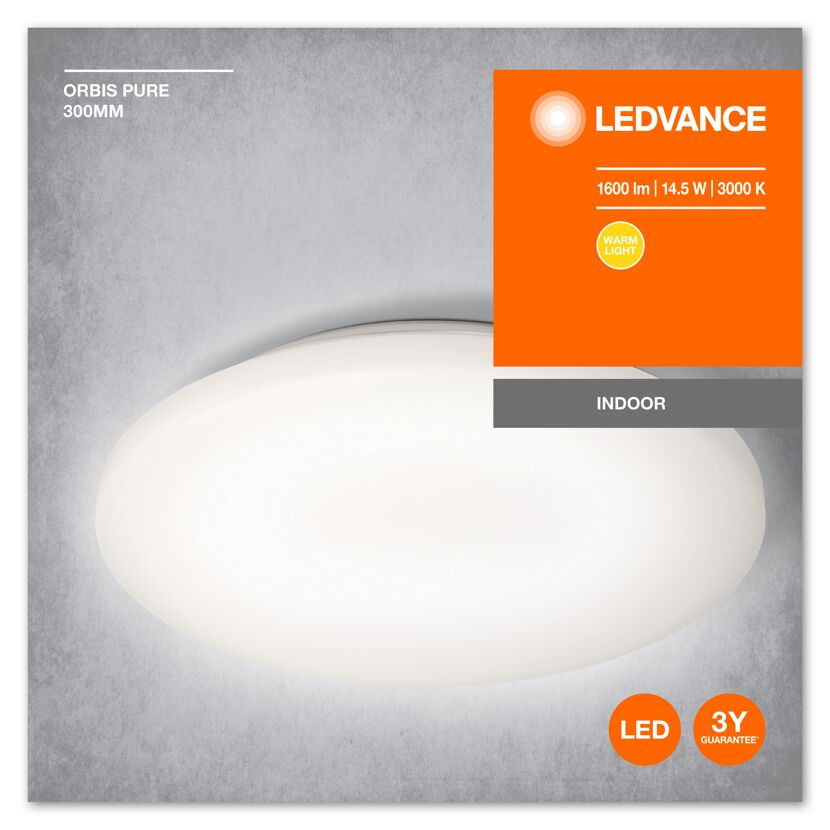 LED-Deckenleuchte 'Orbis Pure' weiß Ø 30 cm 1100 lm