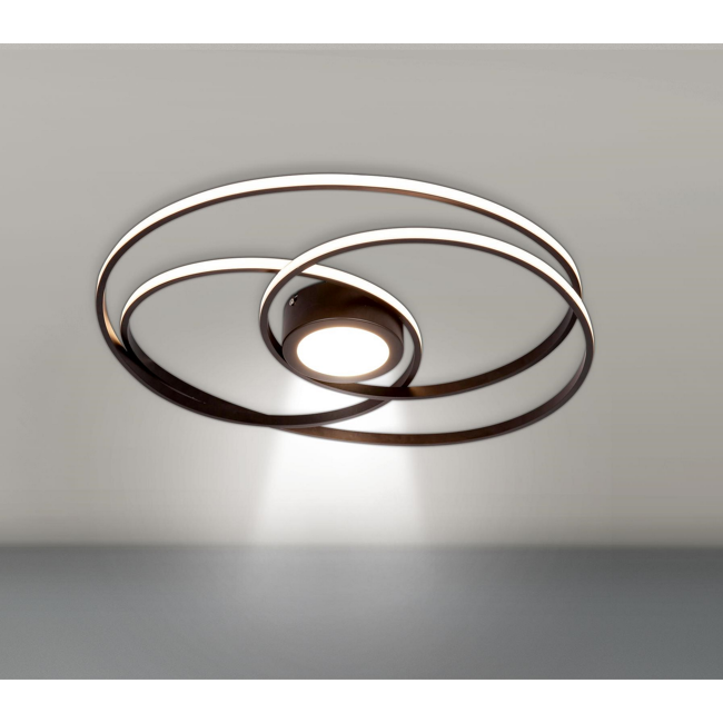 Bild von LED-Deckenleuchte 'Acryl Ringe' schwarz/weiß 26 W, 2000 lm