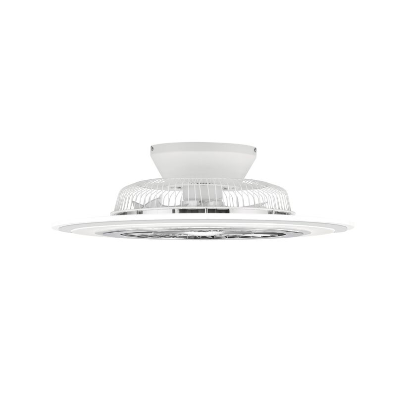 Weißer Deckenventilator mit integrierter Leuchte
