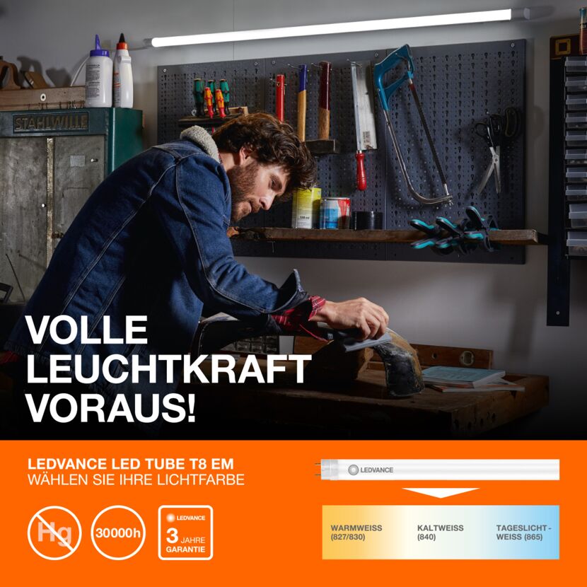 LED-Röhre 'Substitube' 2100 lm neutralweiß 120 x 2,7 cm