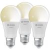 LED-Leuchtmittelset 'SMART Wifi CLA' dimmbar Standardform matt E27 9 W 806 lm warmweiß 3 Stück