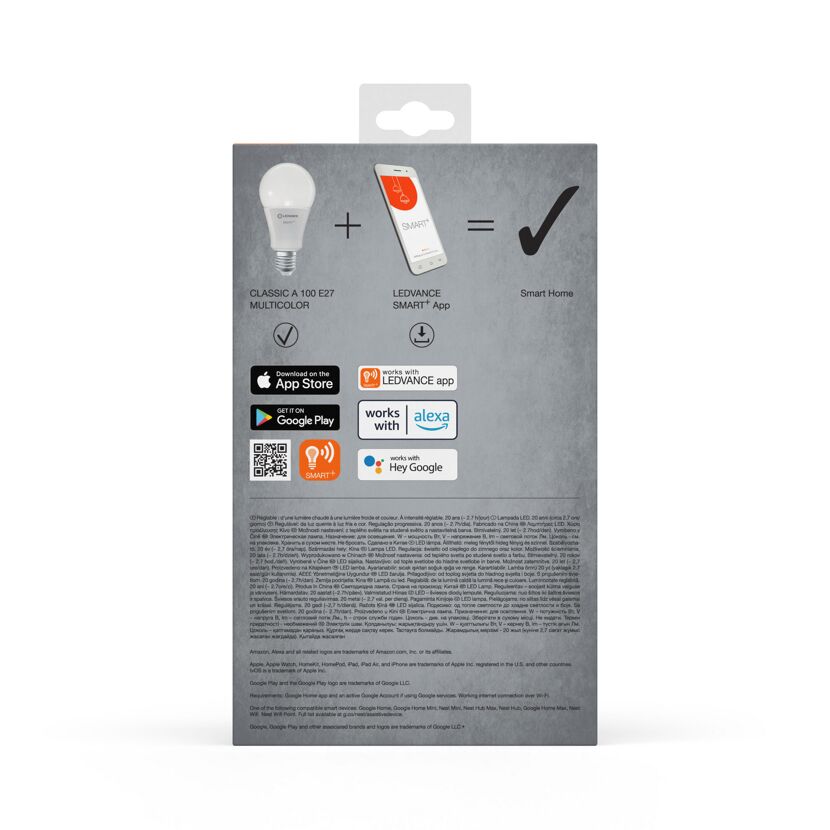 LED-Lampe 'Smart+ WiFi CLA' RGBW 14 W E27 1521 lm, dimmbar 3er-Pack
