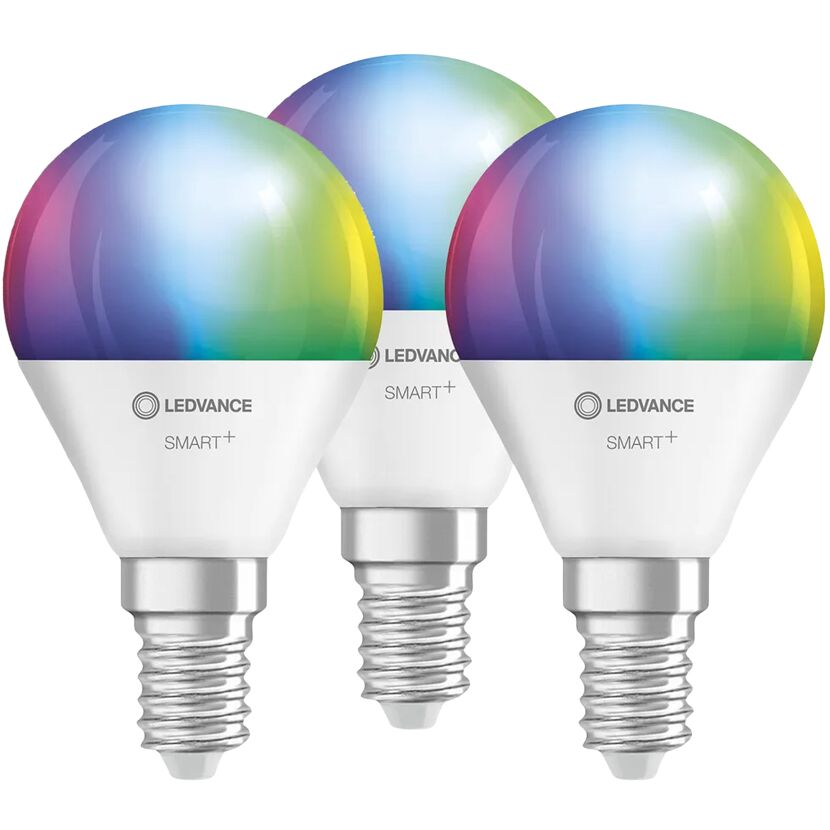 LED-Leuchtmittelset 'SMART WiFi CLP' dimmbar Tropfen matt E14 4,9 W 470 lm RGB - tunable white 3 Stück