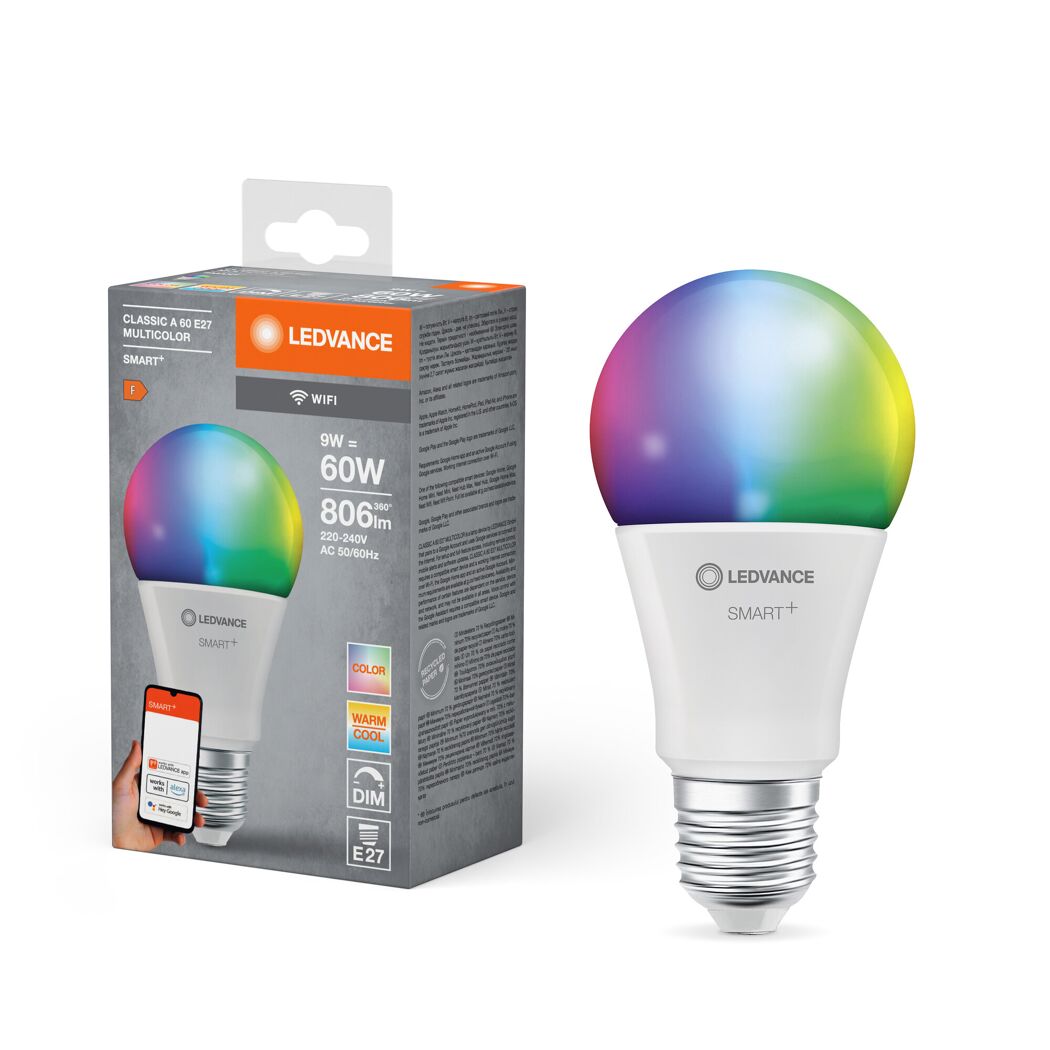 LED-Leuchtmittel 'SMART Wifi CLA' dimmbar Standardform matt E27 9 W 806 lm RGB - tunable white
