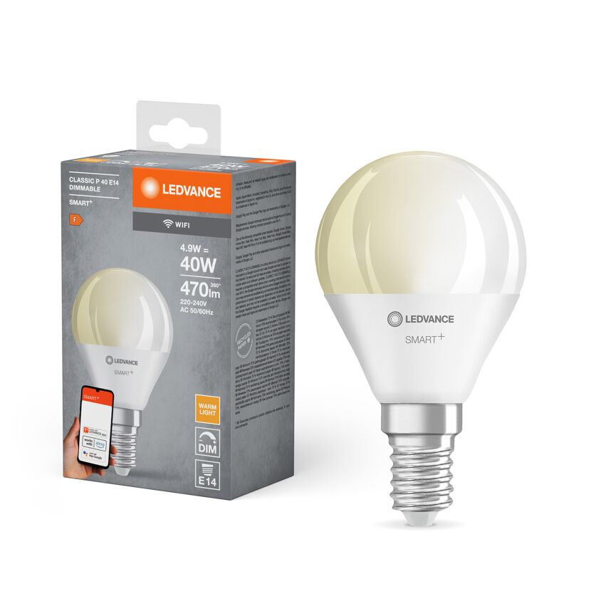 LED-Lampe 'Smart+ WiFi CLP' warmweiß 4,9 W E14 470 lm, dimmbar