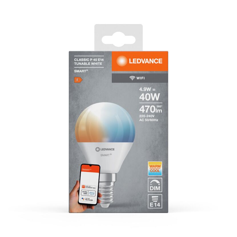 LED-Lampe 'Smart+ WiFi CLP' warm/kaltweiß 4,9 W E14 470 lm, dimmbar