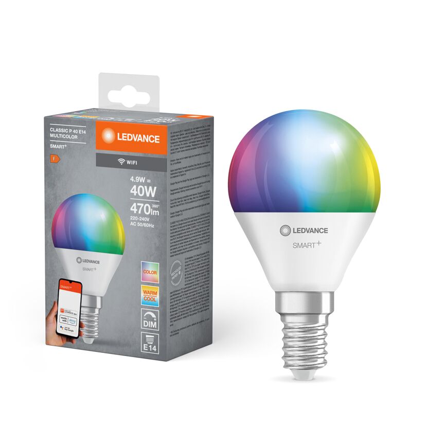 LED-Lampe 'Smart+ WiFi CLP' RGBW 4,9 W E14 470 lm, dimmbar