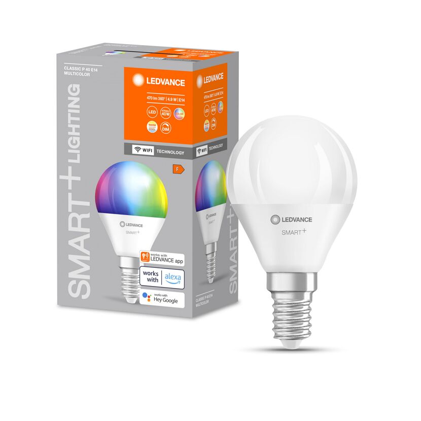 LEDVANCE SMART+ WLAN-Lampe, mehrfarbig, E14