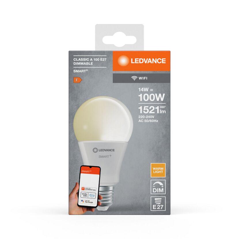 LED-Lampe 'Smart+ WiFi CLA' warmweiß 14 W E27 1521 lm, dimmbar